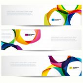 stock photo of web  - Abstract banner with forms of empty frames for your web design - JPG 