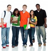 picture of group  - Multicultural College students - JPG 