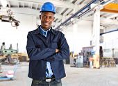 pic of industrial  - Portrait of an handsome black engineer - JPG 