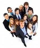 image of business people  - Portrait of smiling business people against white background - JPG 