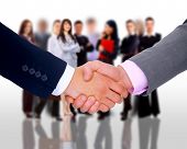 image of handshake  - handshake and businessteam - JPG 