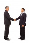 picture of handshake  - handshake isolated over white background - JPG 