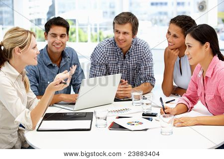 Picture or Photo of Mixed group in business meeting