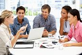 picture of meeting  - Mixed group in business meeting - JPG 