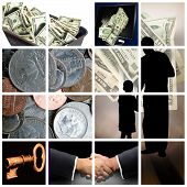 picture of money  - money theme on a grid - JPG 