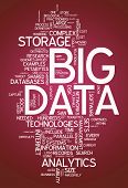 stock photo of complexity  - Word Cloud of Big data with red background - JPG 
