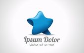 foto of walking  - Star Walking abstract icon. 3D logo template. 
Trendy style. Vector. Editable. - JPG 
