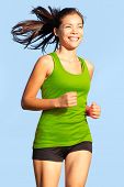 stock photo of fitness  - Running woman - JPG 