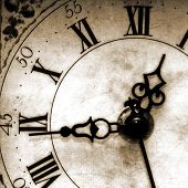 pic of time  - close up of an old looking clock face - JPG 