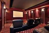 foto of home  - Theater in luxury home with large leather chairs - JPG 