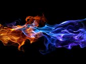 foto of blue  - Blue and red fire - JPG 