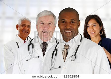 Picture or Photo of Group of doctors and nurses set in a hospital