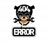 stock photo of skull  - 404 error - JPG 