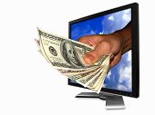 image of money  - You can make money from the internet - JPG 