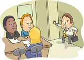 stock photo of meeting  - Illustration of an Exhausted Man who is late for their Meeting - JPG 