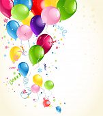 image of festival  - Festive balloons background with space for text - JPG 