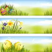stock photo of religion  - Easter banner set - JPG 