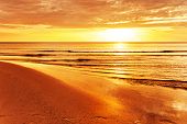 image of nature  - Tropical beach at beautiful sunset - JPG 