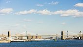 picture of bridge  - Brooklyn Bridge and Manhattan Bridge - JPG 