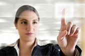 pic of technology  - Business woman touch digital interface  - JPG 