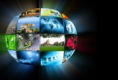 stock photo of technology concept  - Television and internet production technology concept - JPG 