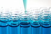 stock photo of science  - Science and Medical Research Test Tubes - JPG 