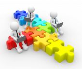 foto of puzzle  - 3d people  - JPG 