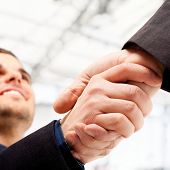 stock photo of meeting  - Business people shaking hands - JPG 