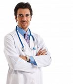 stock photo of medical doctors  - Portrait of a smiling doctor - JPG 