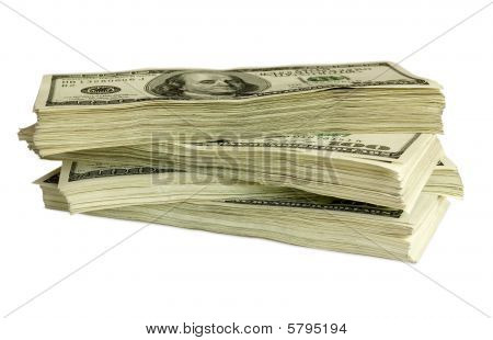 Picture or Photo of Big pile of money. stack of american dollars