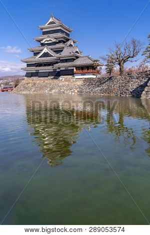 Poster: Matsumoto castle against blue sky