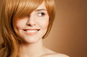 foto of beauty  - Beautiful smiling woman portrait - JPG 